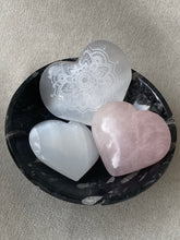 Load image into Gallery viewer, Heart Stones. (Selenite &amp; Rose Quartz)
